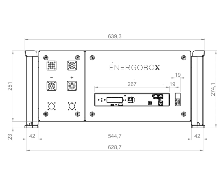 Baterie Energobox ze předu s rozměry