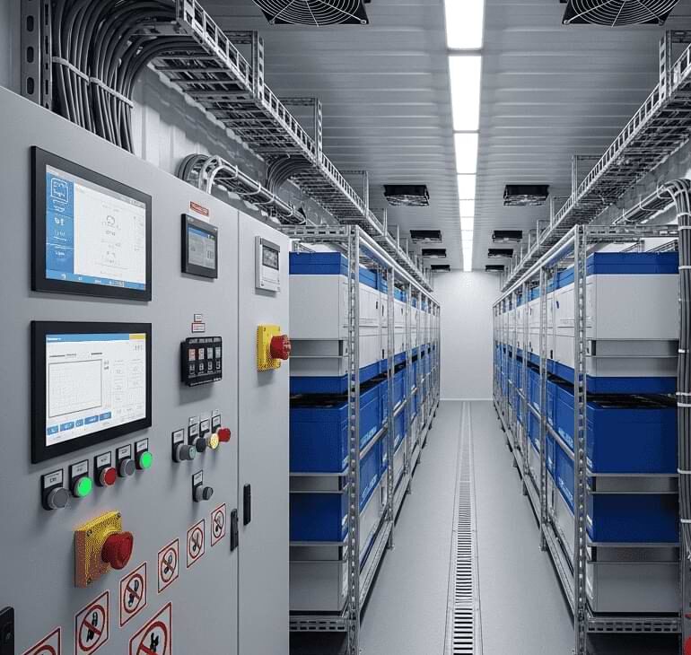 Severní čechy realkizace 26 MWh uvnitř kontejneru