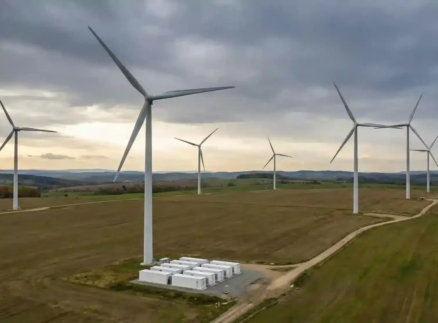 Bateriové úložiště pro větrnou elektrárnu