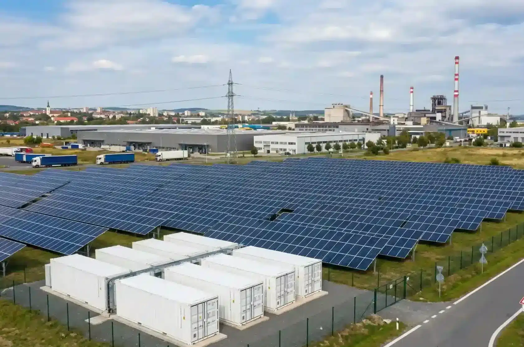 Fotovoltaická farma a bateriové úložiště